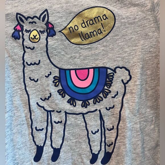 🌴 OshKosh “No Drama Llama” Tunic & Leggings Set – Girls Size M (7/8) - Picture 5 of 11
